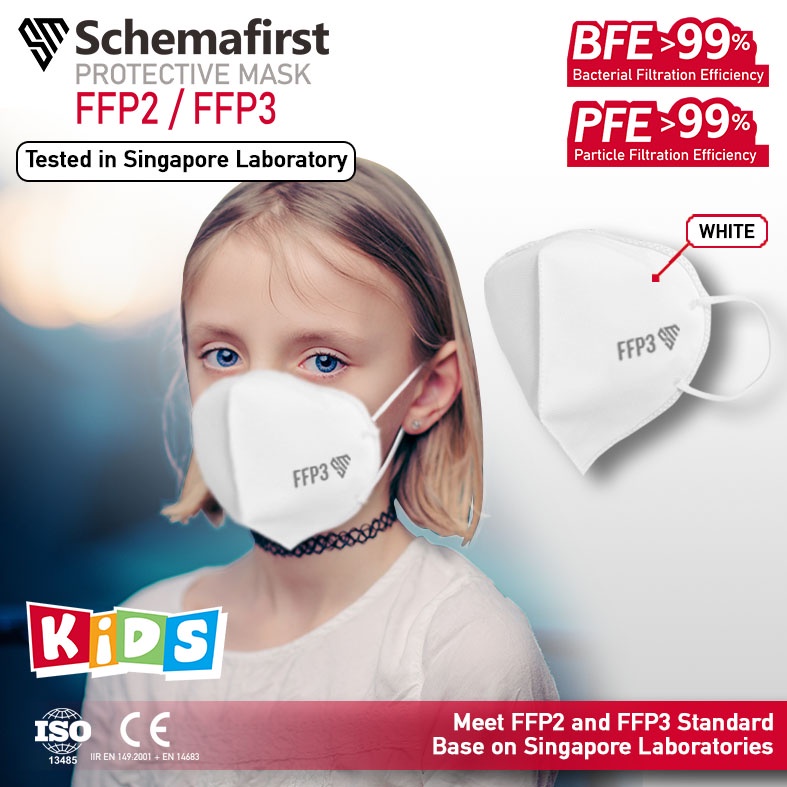 MASKER MEDIS N95 FFP3 4 PLY ANAK (STERIL) WHITE 1 BOX isi 12 PCS
