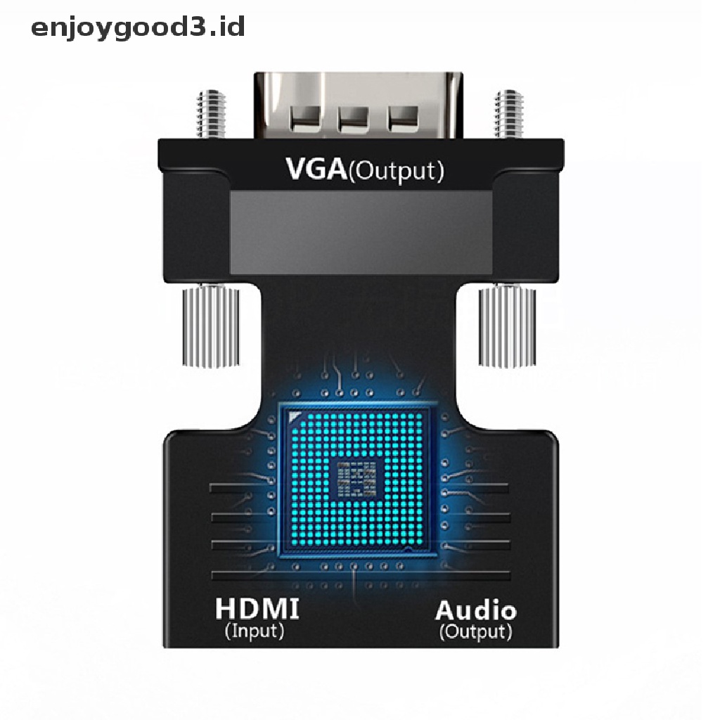 Adapter Konverter HDMI Female Ke VGA Male 1080P Dengan Audio