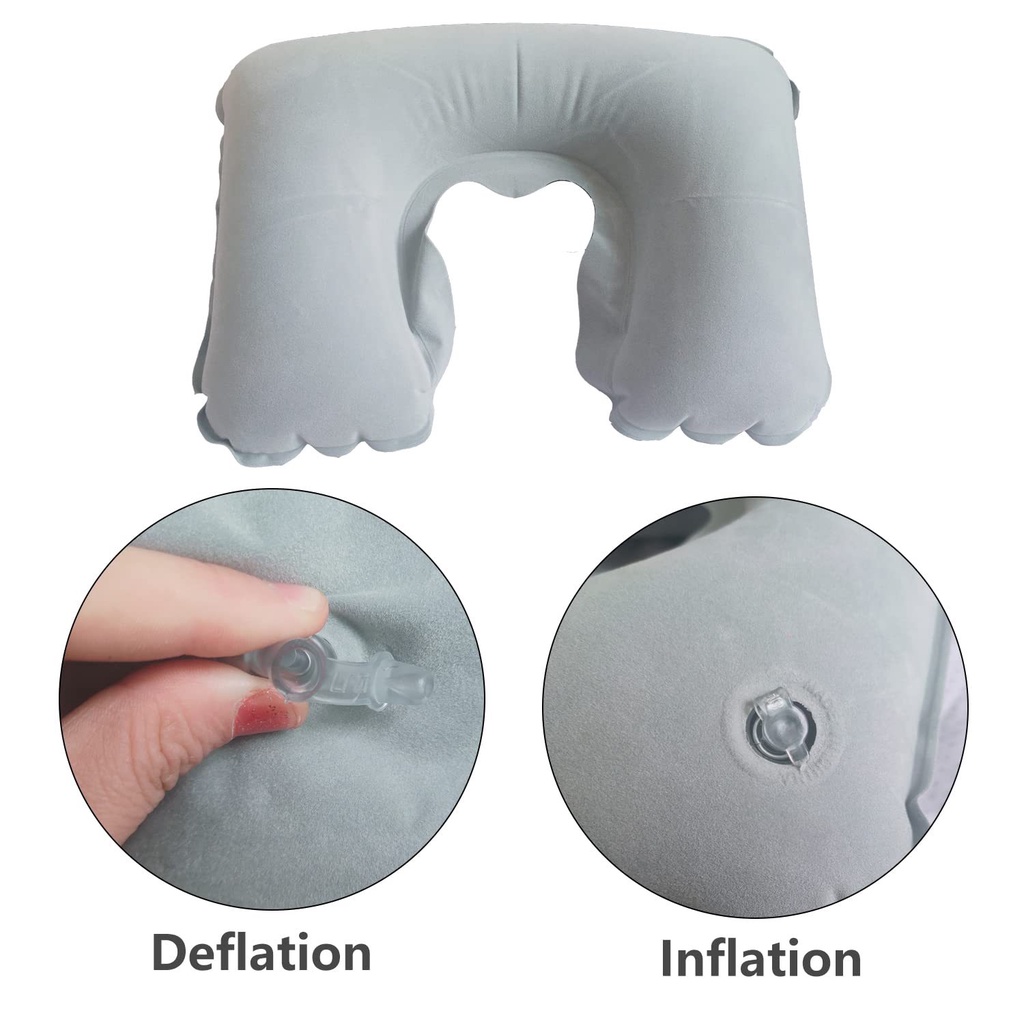 Bantal Travel Inflatable / Bantal Leher Praktis &amp; Nyaman digunakan - YOSINOGAWA