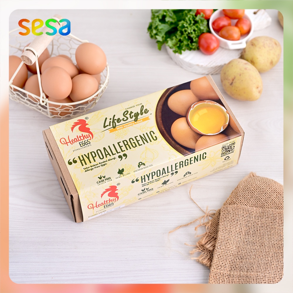 

HEALTHY EGG HYPOALLERGENIC Telur 10pcs - Makanan Pokok Sumber Protein