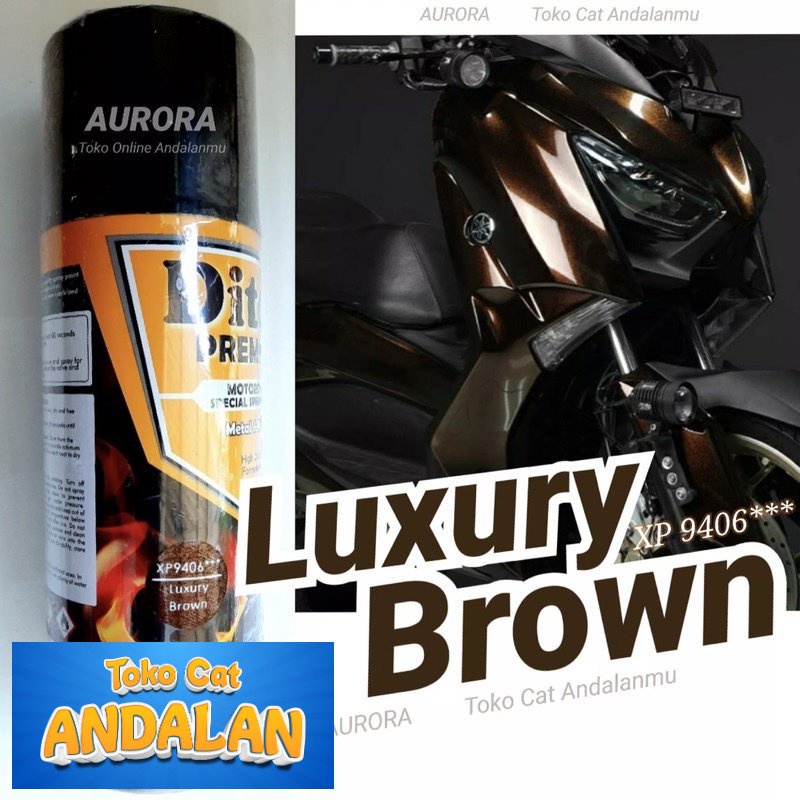 

DITON PREMIUM LUXURY BROWN XP9406 pilok pilox pylox cat semprot motor mobil sepeda