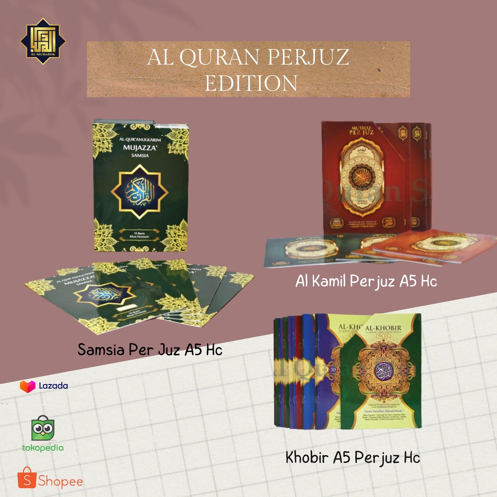 Al Qur'an Mujazza Per Juz Besar ayat pojok A5 ukuran 15 x21cm lengkap 30 juz 30 jilid - Al Quran Muj