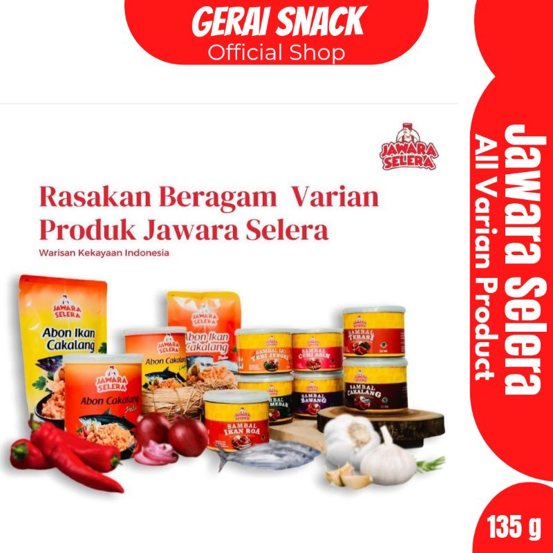 Sambal Jawara Selera - All Variant Produk Sambal &amp; Abon Cakalang