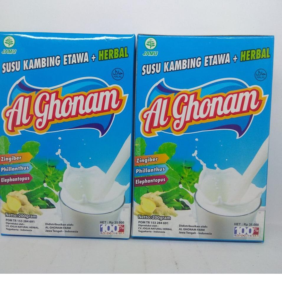 

⇚ AL GHONAM ORIGINAL Susu Kambing Etawa Plus Herbal (Susu Kambing Ettawa AlGhonam Bubuk) Rasa Original ↩