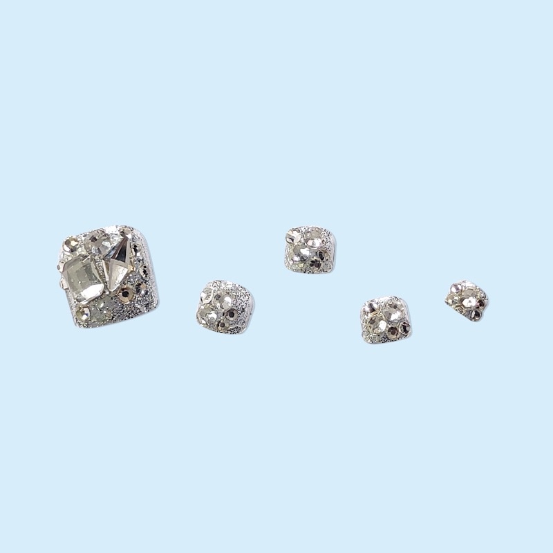 Kuku Palsu kaki【 J16，sudah ada lem】Nikah Wedding False Nailart Pengantin kaki