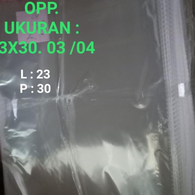 

PLASTIK OPP 23X30. 03 & 04 ( PER 500 LEMBAR ) - 23x30.03