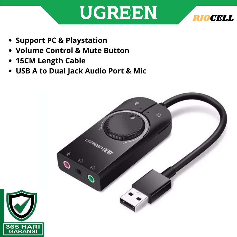 UGREEN AUDIO USB SOUNDCARD EXTERNAL Volume Control &amp; Mute Button