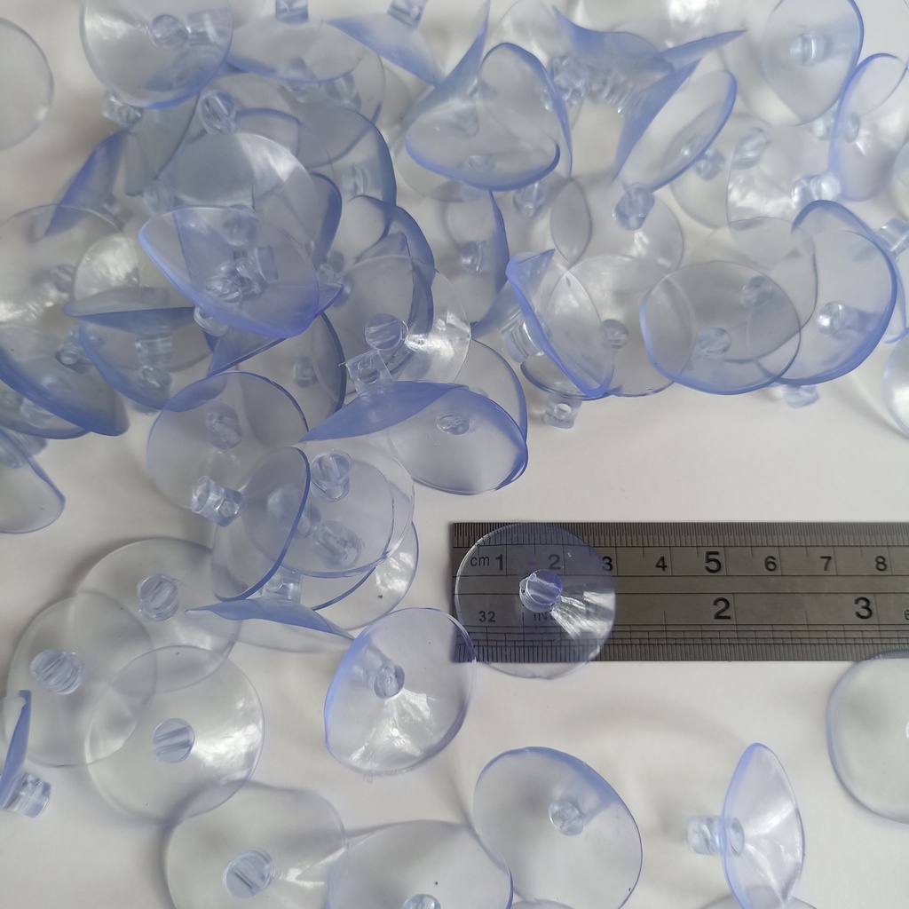 10pcs Kop Kaca 3cm / 3.5cm / 4cm Cop Bening / Cop Kaca / Cop untuk Gantungan Nempel Kaca / Gantungan