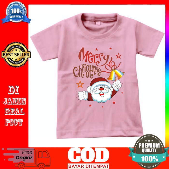 Baju anak Perempuan natal Cetak DTF / Cetak grafis ukuran 1-10 tahun