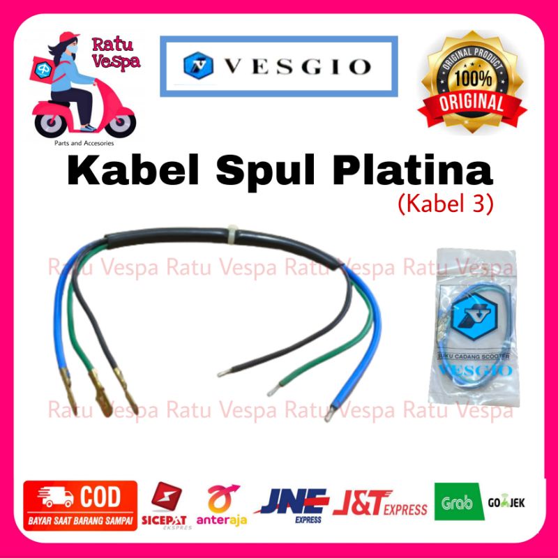 Kabel Spul Platina dan CDI Vespa Super Sprint PX PS Strada Excel