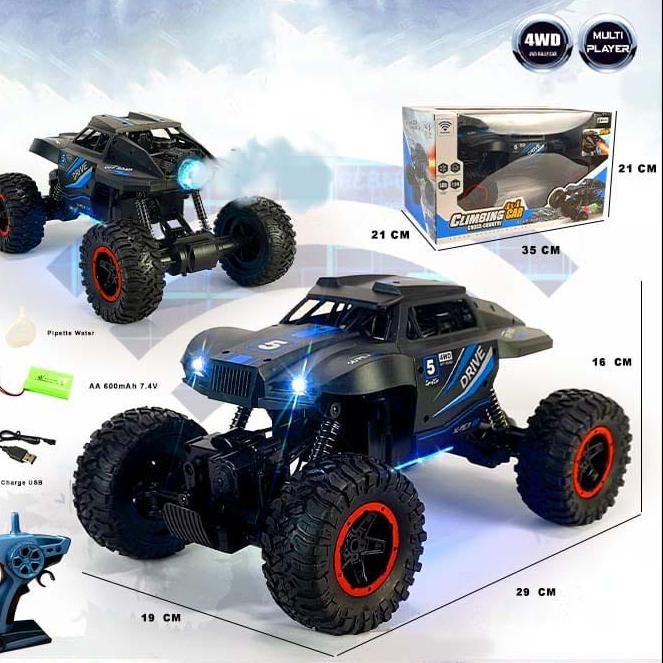 Mainan Anak RC CLIMBING CROSS COUNTRY 1:14 Crawler 4WD WaterSpray Car