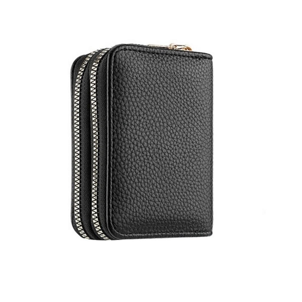 DOMPET LIPAT WANITA 2 RESLETING KULIT HITAM LENIA WA599B5 KECIL SLOT KARTU UANG KOIN MINI BRANDED BATAM PENDEK KEKINIAN KOREA SIMPLE FASHION CEWEK MURAH PREMIUM POLOS LUCU