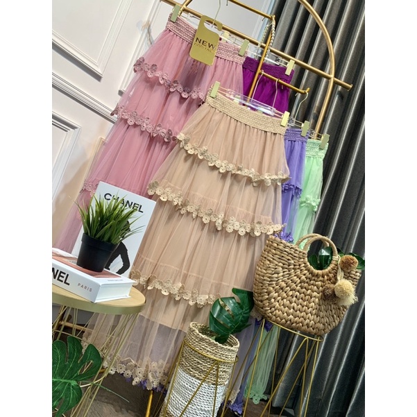 FW R579 Rok Tutu Susun Renda Import Premium Quality