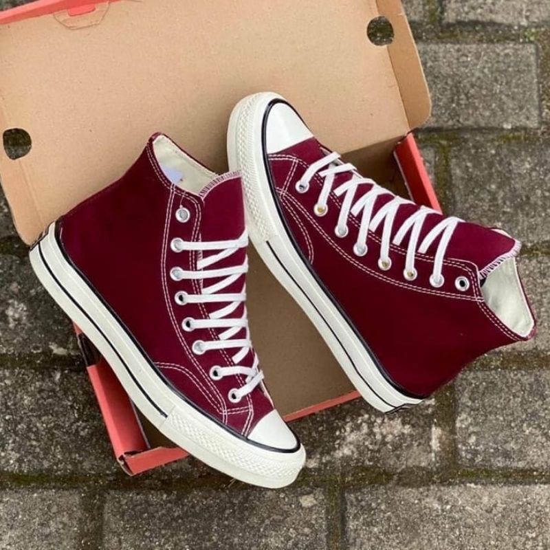 SEPATU CONVERSE ALL STAR  merah maroon  pria wanita sneakers kasual cewek cowok