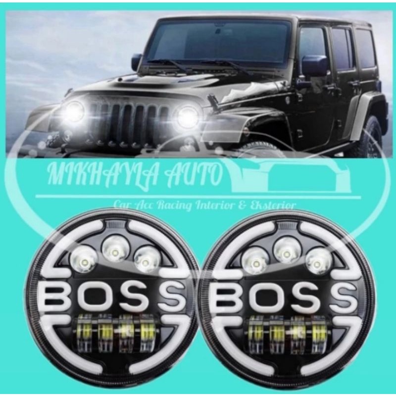 Lampu Led Headlamp Daymaker 7inch Lampu Jeep Jimny Rubicon Hardtop