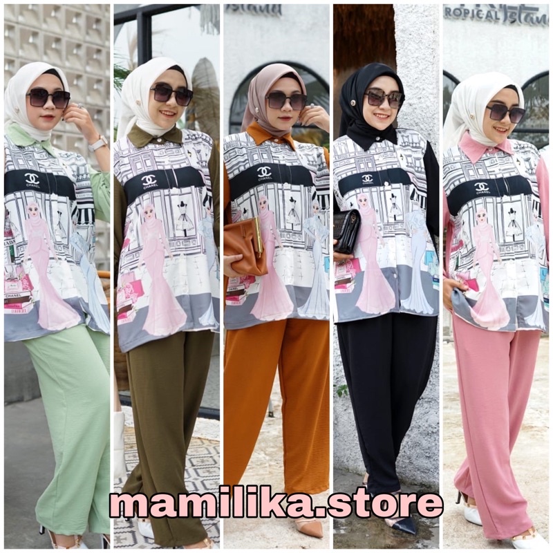 [NEW PRODUCT] KINAN ONE SET PAJAMAS PRINTING | PAJAMAS ETNIK  | PAJAMAS WANITA  | PAJAMAS SET| PAJAMAS RAYON CRINKLE AIRFLOW