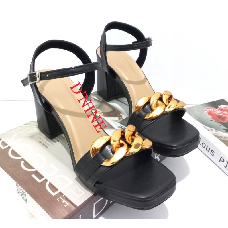 MERCY IW 02 Heels Sandal wanita platform rantai 7cm