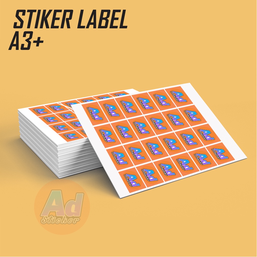 

STIKER LABEL BENTUK KOTAK STIKER PRODUK CETAK STIKER A3+ CUTTING