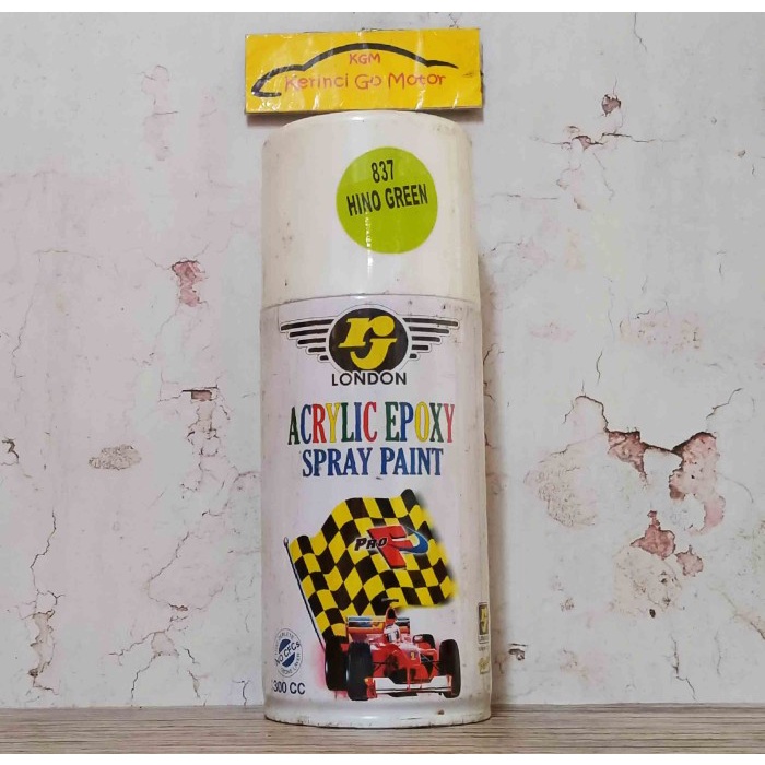 RJ LONDON SPRAY PAINT CAT SEMPROT HINO GREEN BS3-B837 300cc