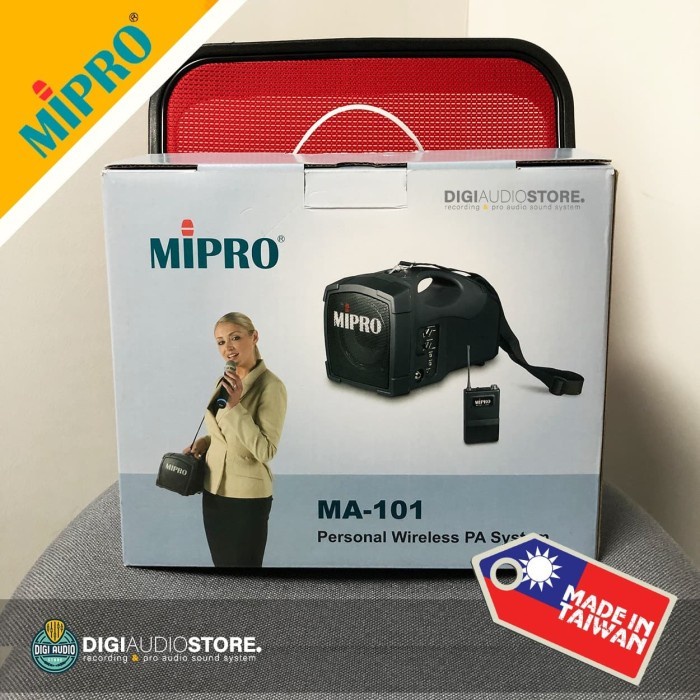 Speaker Portable + Mic Kabel Microphone Batre Charger Mipro Ma-101C #Original