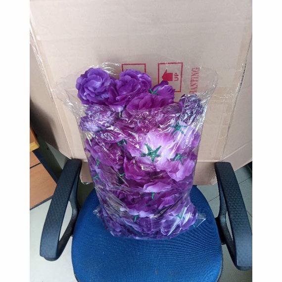 Rose Tanpa Tangkai Isi 100 Pcs . Bunga mawar mak artificial. Kepala ma