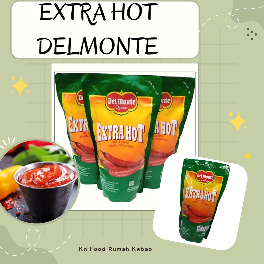 Saos sambal Delmonte extra hot - Saus Sambal Delmonte Extra hot 1 kg