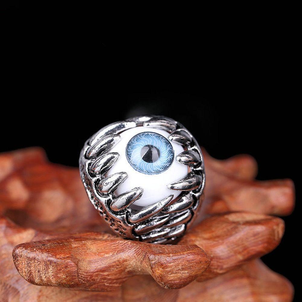 Mxbeauty Pria Cincin Unik Halus Chic Trendi Gadis Hadiah Paduan Mata Setan Hip Hop Perhiasan Fashion