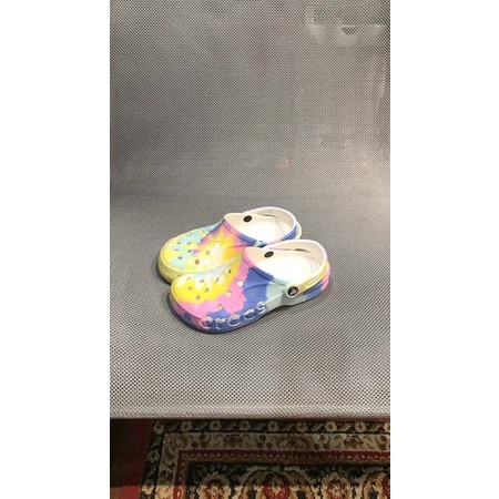 Sandal Crocs Baya Clog Sulfur Tie Dye/Solid Tie Dye/Lavender/Mineral Blue