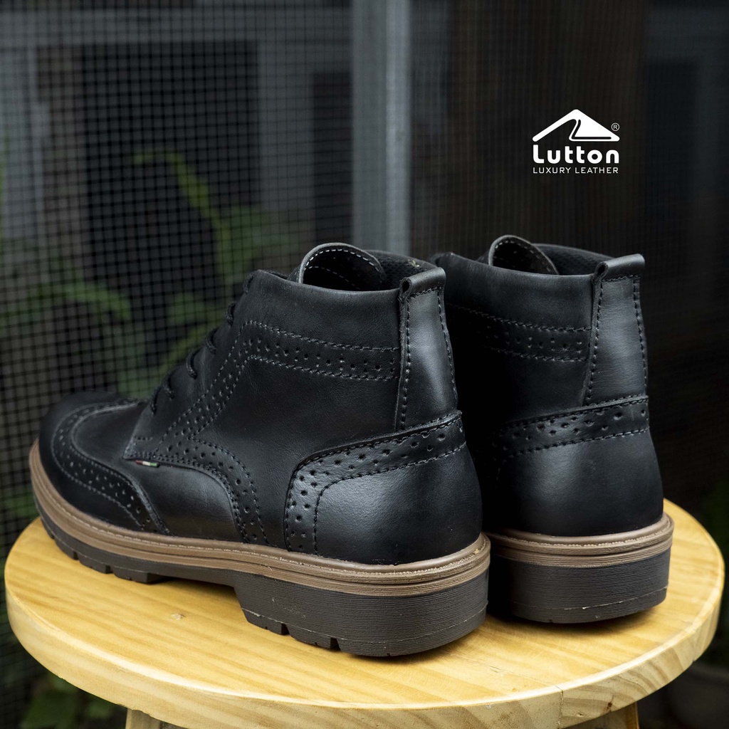 SEPATU PRIA LUTTON BOOT KULIT TALI ASLI TERBARU - SBT 062