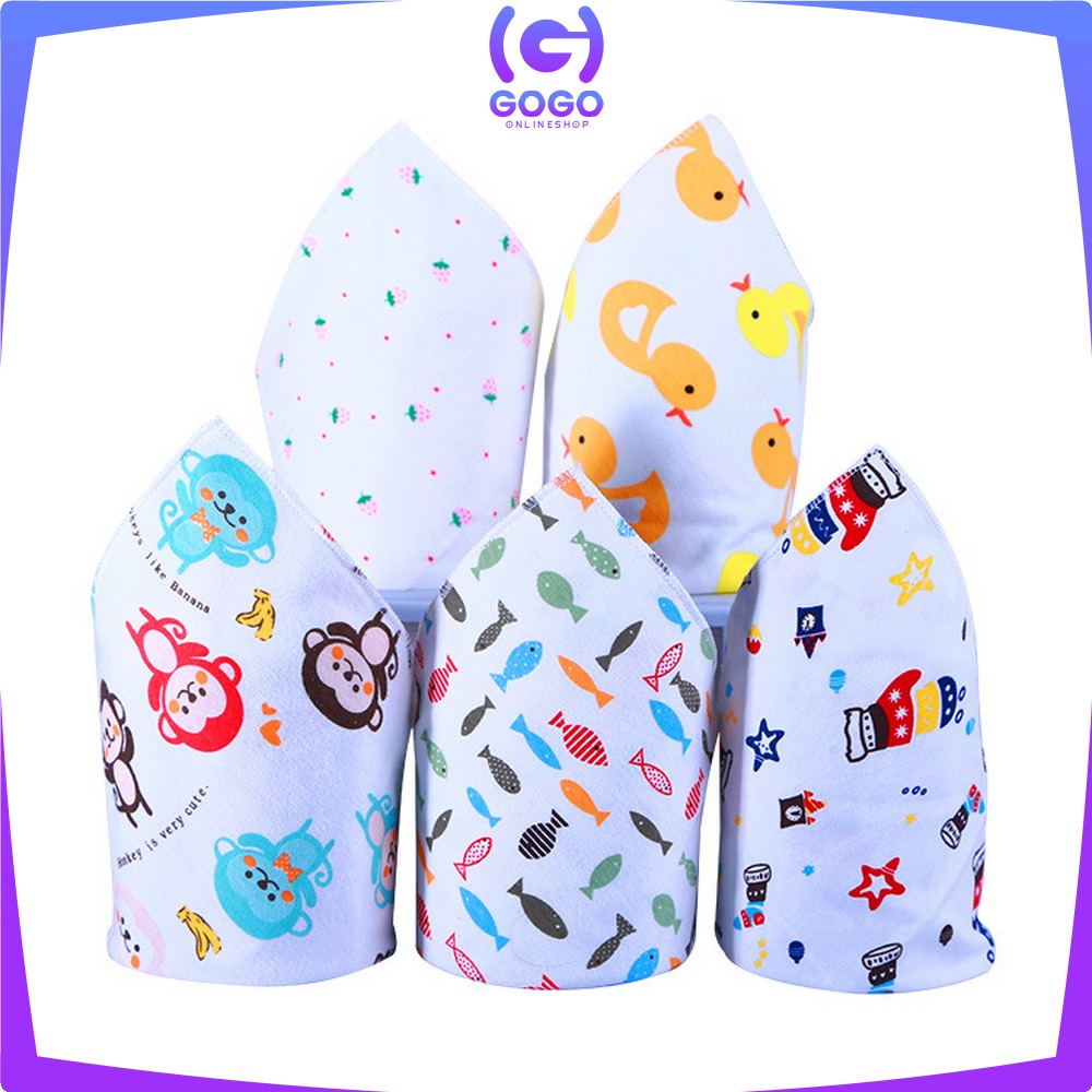 GOGO-P34 Celemek Makan Bayi Lucu Slaber Segitiga Baby Bibs Slabber Bayi Sleber Air Liur Bayi Murah