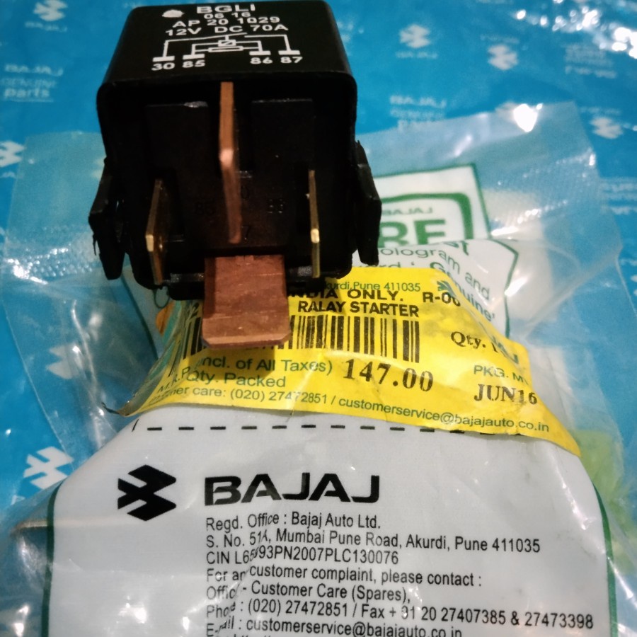 BENDIK RELAY STARTER BAJAJ PULSAR 180 UG3 / 200 ORIGINAL