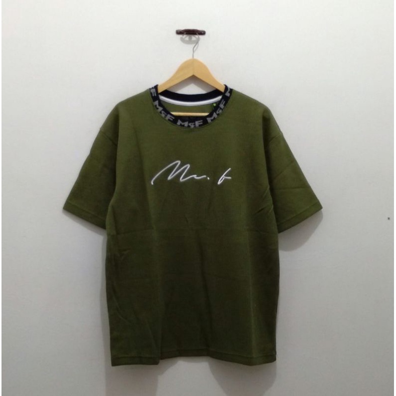 Kaos Logo Bordir Mcf Caduroy T Shirt Hijau