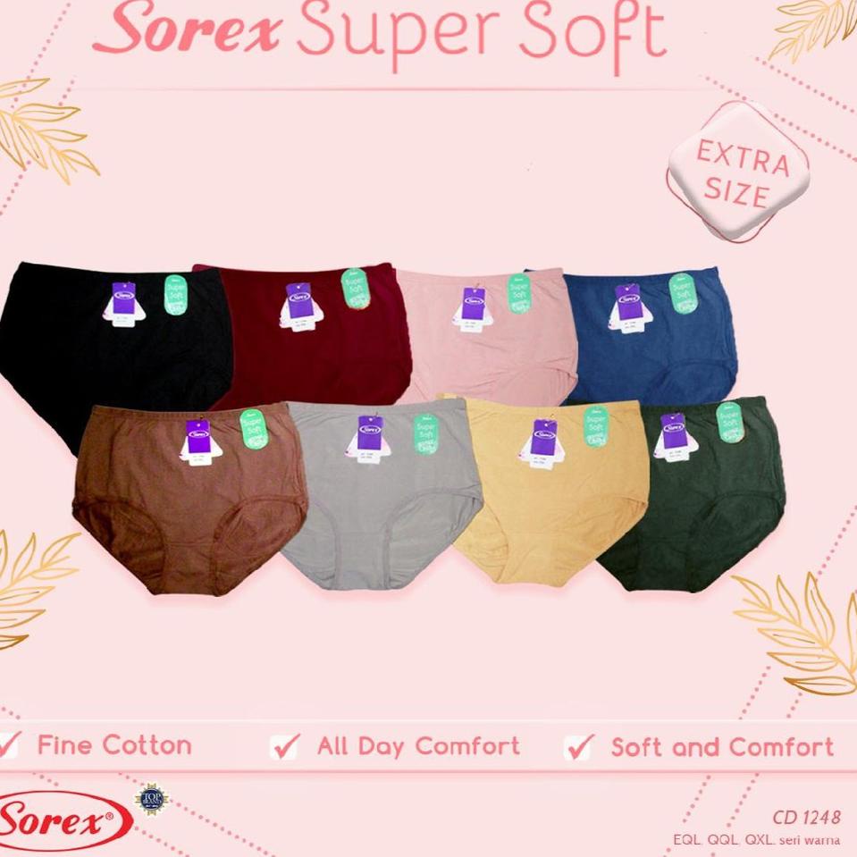 Tren Terbaru Celana dalam wanita sorex JUMBO Super Soft / CD 1248 EQL ( XXXL) , QQL ( 5L ) , QXL ( 6