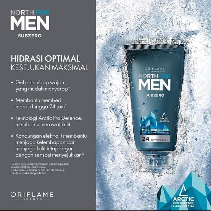 North For Men Subzero 2-in-1 Moisturising Gel//North Fir Men PowerMax 2-in-1 Facial and Aftershave Energising Gel