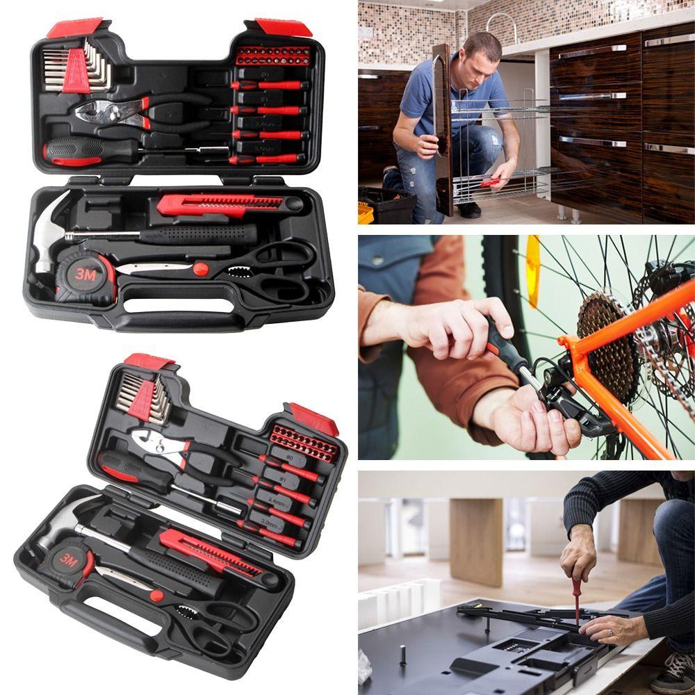 Top 39buahan /Set 39PC Toolkit Obeng Set Alat Penyesuaian Manual Baru Repair Kit Hardware Tools