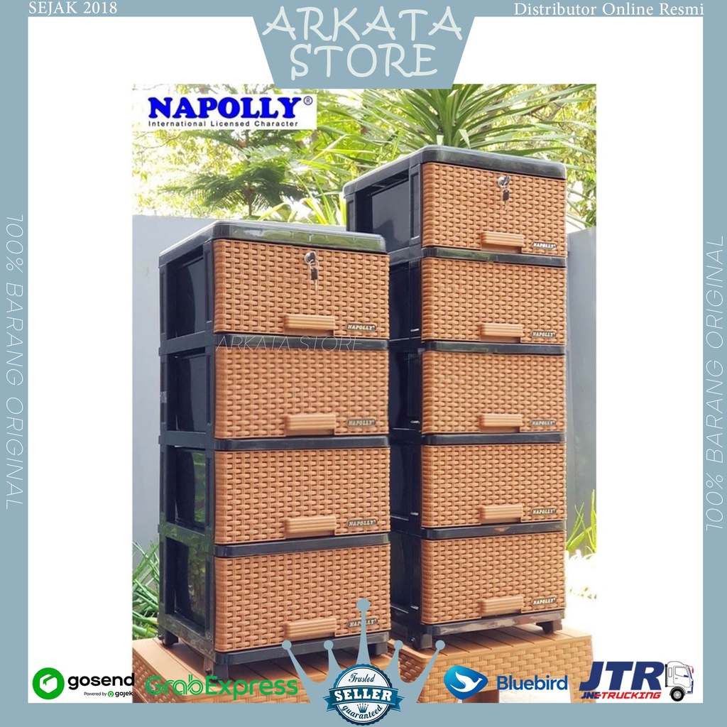 [READYYY] Contac 400 K1 / Contac 500 K1 - Rak Laci Napolly 4 susun 5 susun (Kunci + Roda)