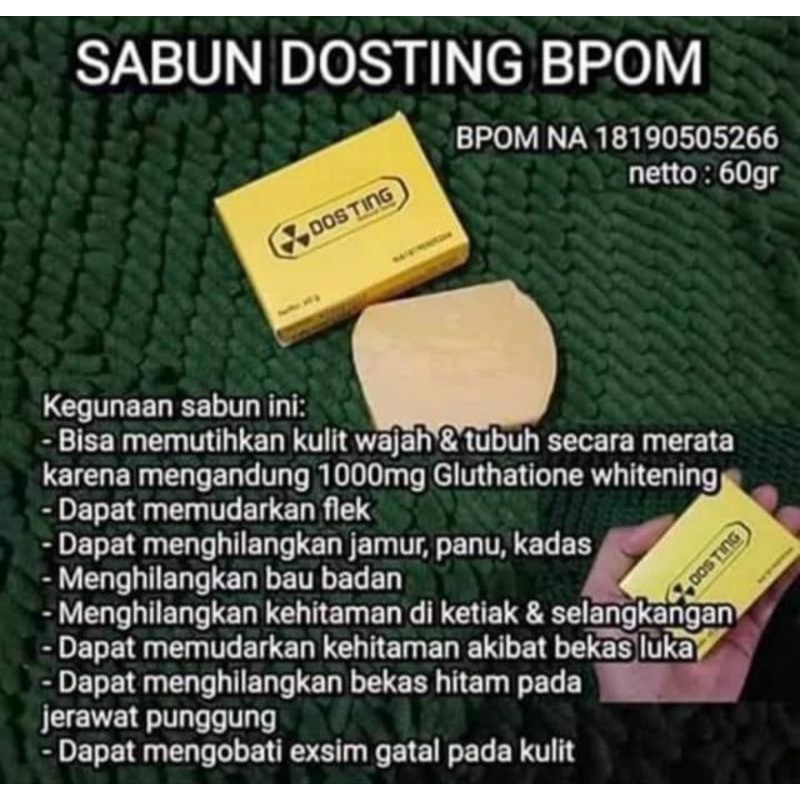 BPOM DOSTING SOAP SABUN &amp; HAND BODY LOTION PEMUTIH PENCERAH KULIT