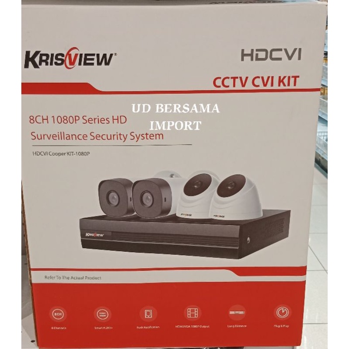 KRISVIEW Set CCTV cvi 1080p 8 Channel/Kamera CCTV