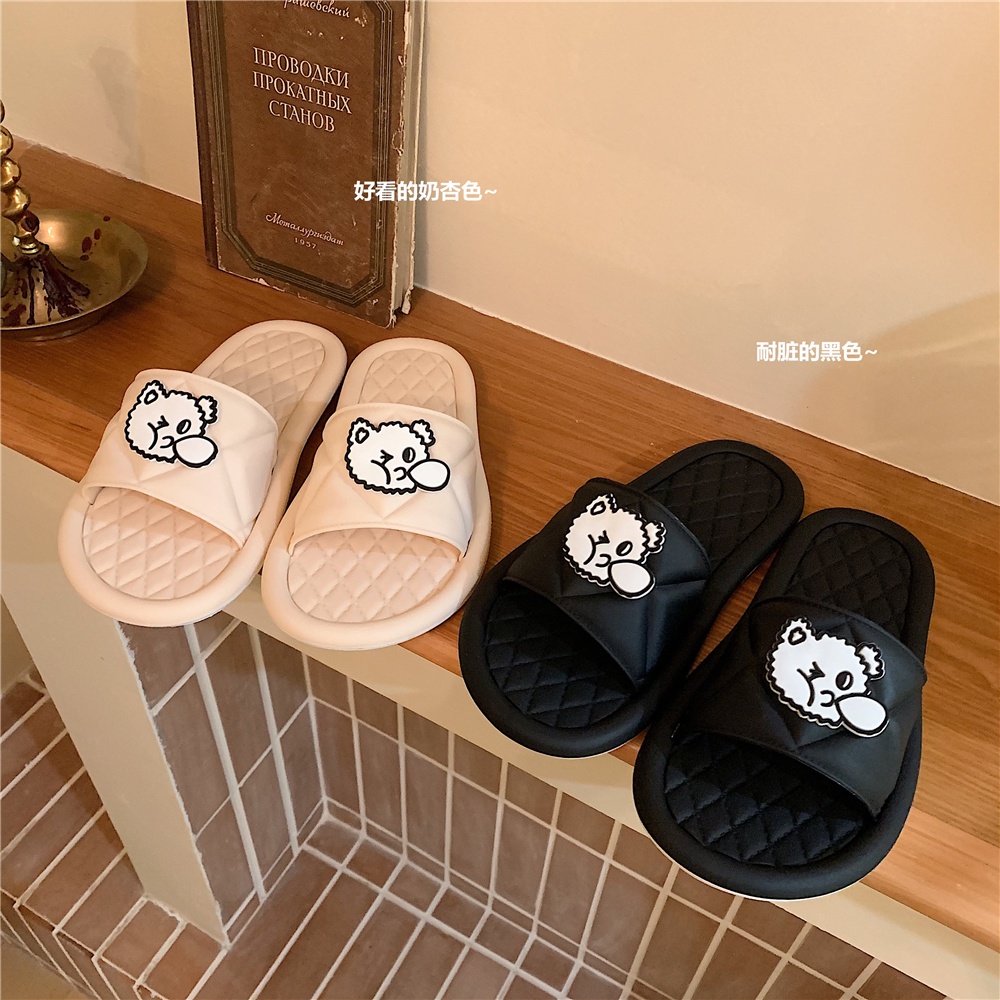 SANDAL SLOP WANITA MOTIF BEAR BALON | SENDAL SELOP KOKOP TERBARU DEWASA MOTIF EMBOS UNIK BERUANG BALLOON