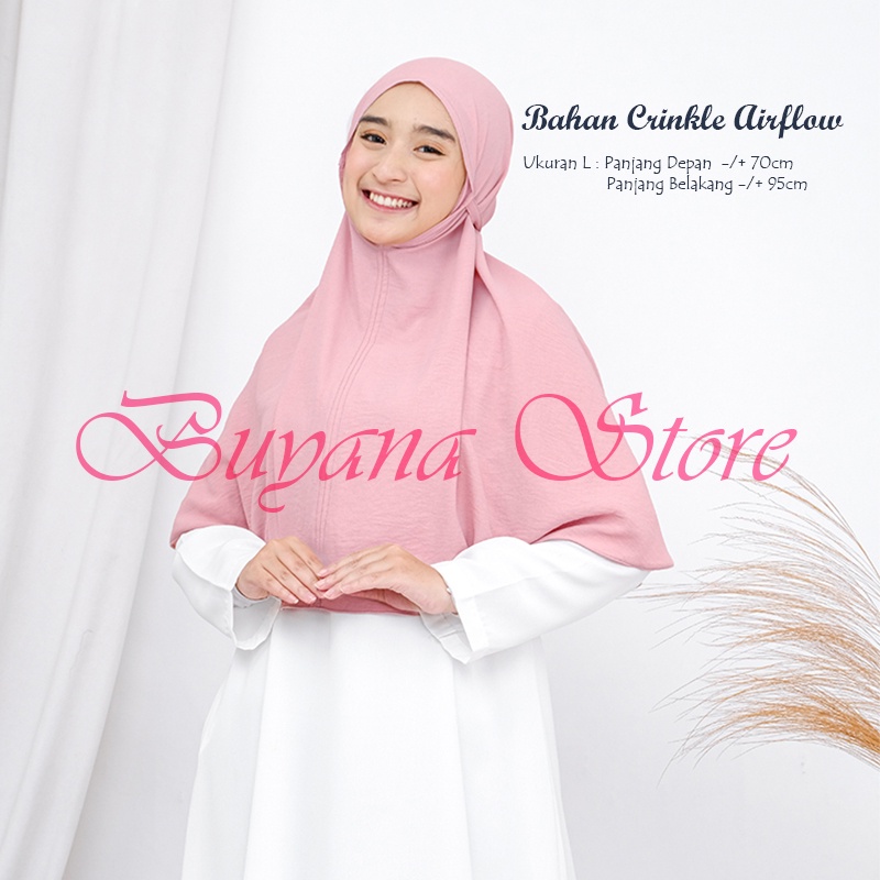 Bergo Maryam Tali Crinkle Airflow Jumbo L