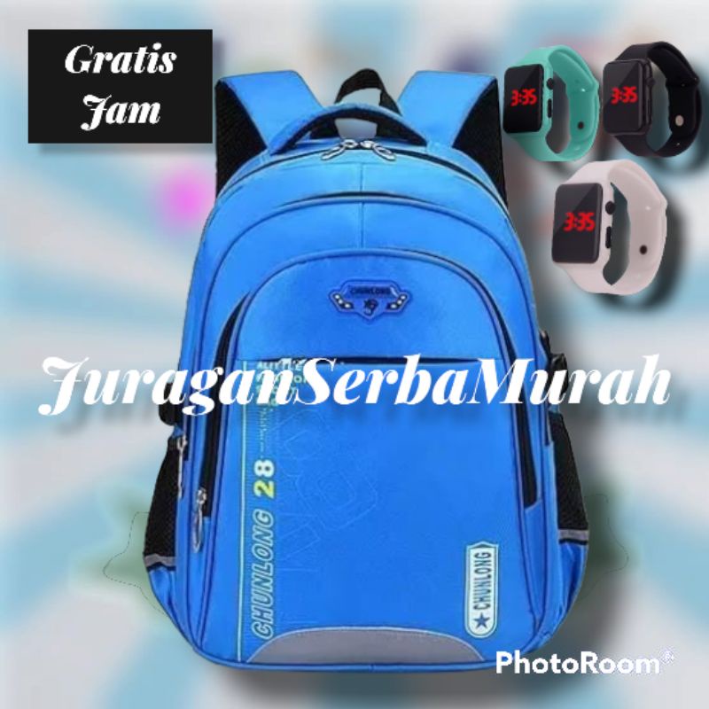 Tas Ransel Sekolah Unisex Ukuran Besar Murah