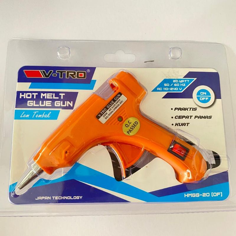 LEM TEMBAK / Alat Mesin Pistol Lem Tembak / Hot Melt Glue Gun On Off / V-Tro / ORIGIN