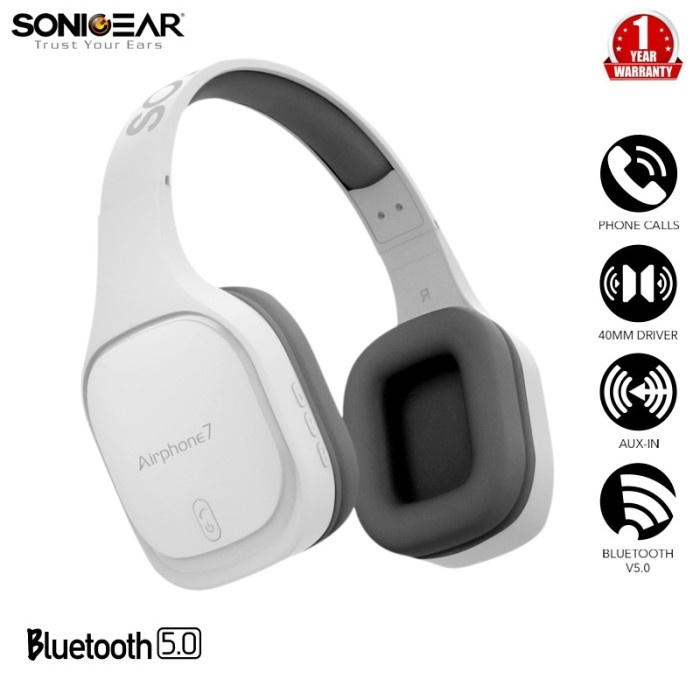 Headphone Sonicgear Airphone 7 Wireless Bluetooth Headphone With Mic