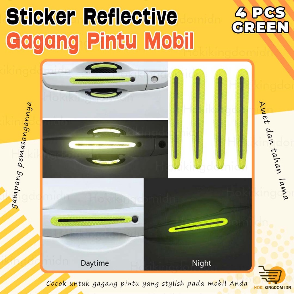 Stiker Reflektor Pintu Mobil Sticker Reflective Gagang Pintu Mobil