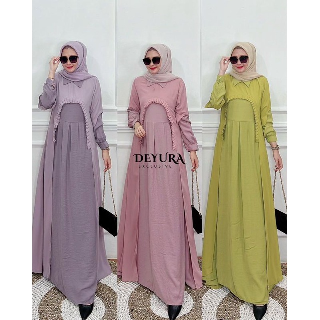 Gamis Deyura exclusive gamis fabrics  mewah terbaru