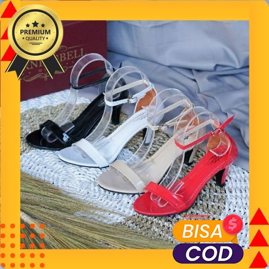 Sandal Wanita High Heels Slop Tali Belakang R 85 Sovella Lily Heels Wanita Hak Tahu Simple Polos San