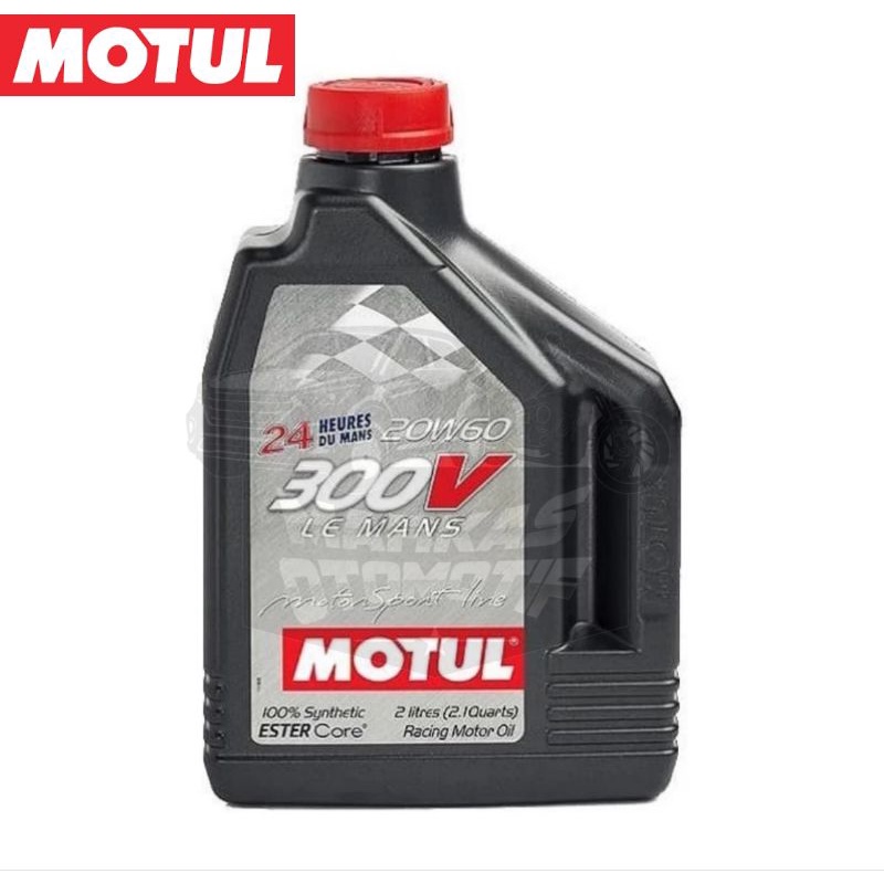 MOTUL 300V LEMANS 20W60 2L/100% ORIGINAL/OLI MESIN MOBIL SPORT/OLI MOBIL BALAP/OLI BERKUALITAS PREMI
