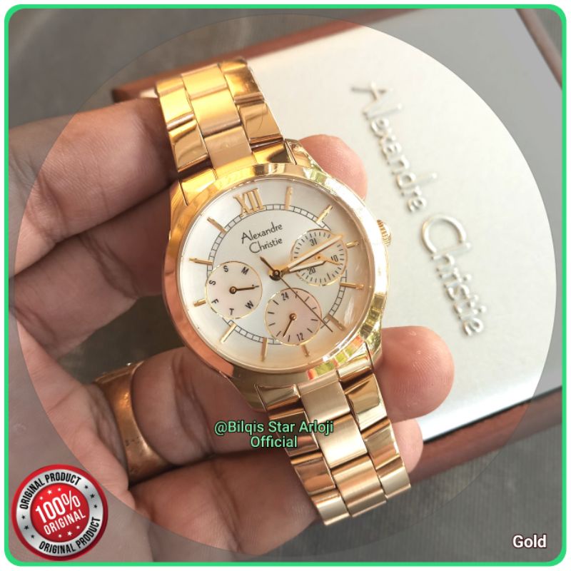 Alexandre Christie Wanita Ac 2815 Romawi Tali Rantai Original