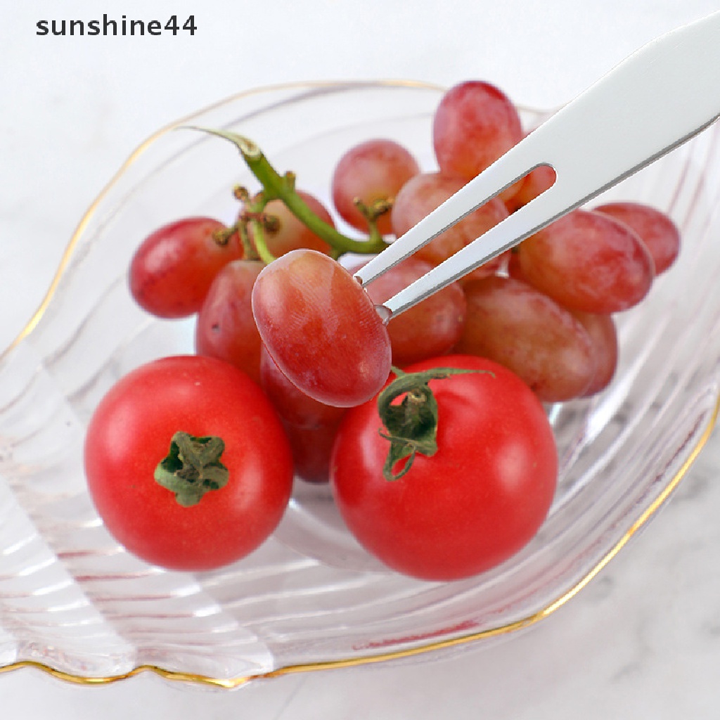 Sunshine Sendok Garpu Es Krim / Buah Bentuk Cakar Kucing Bahan Stainless Steel