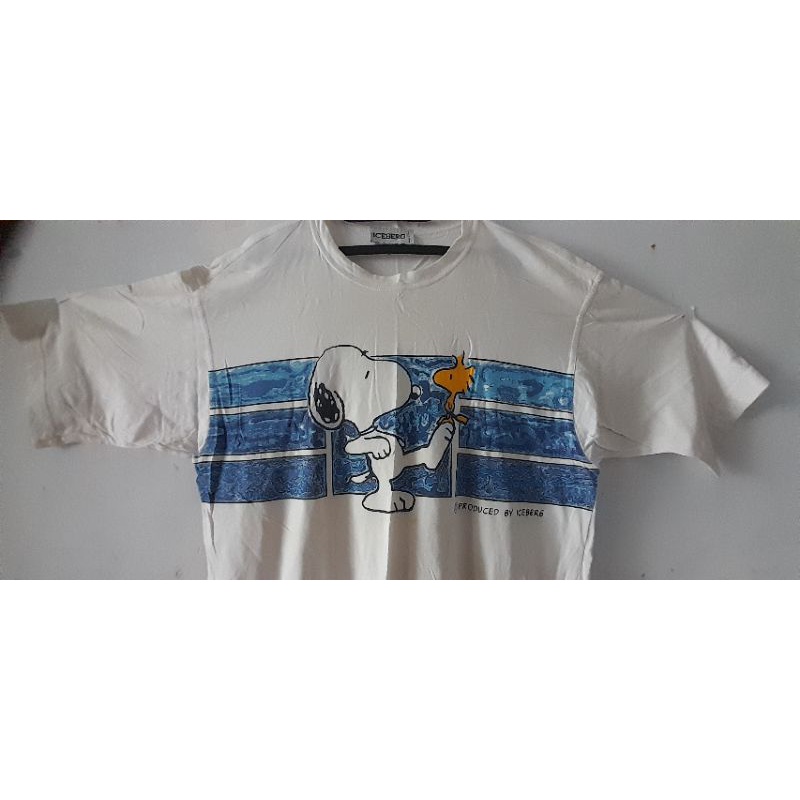 Original Vintage Kaos T-Shirt ICEBERG Size L Made in Italy